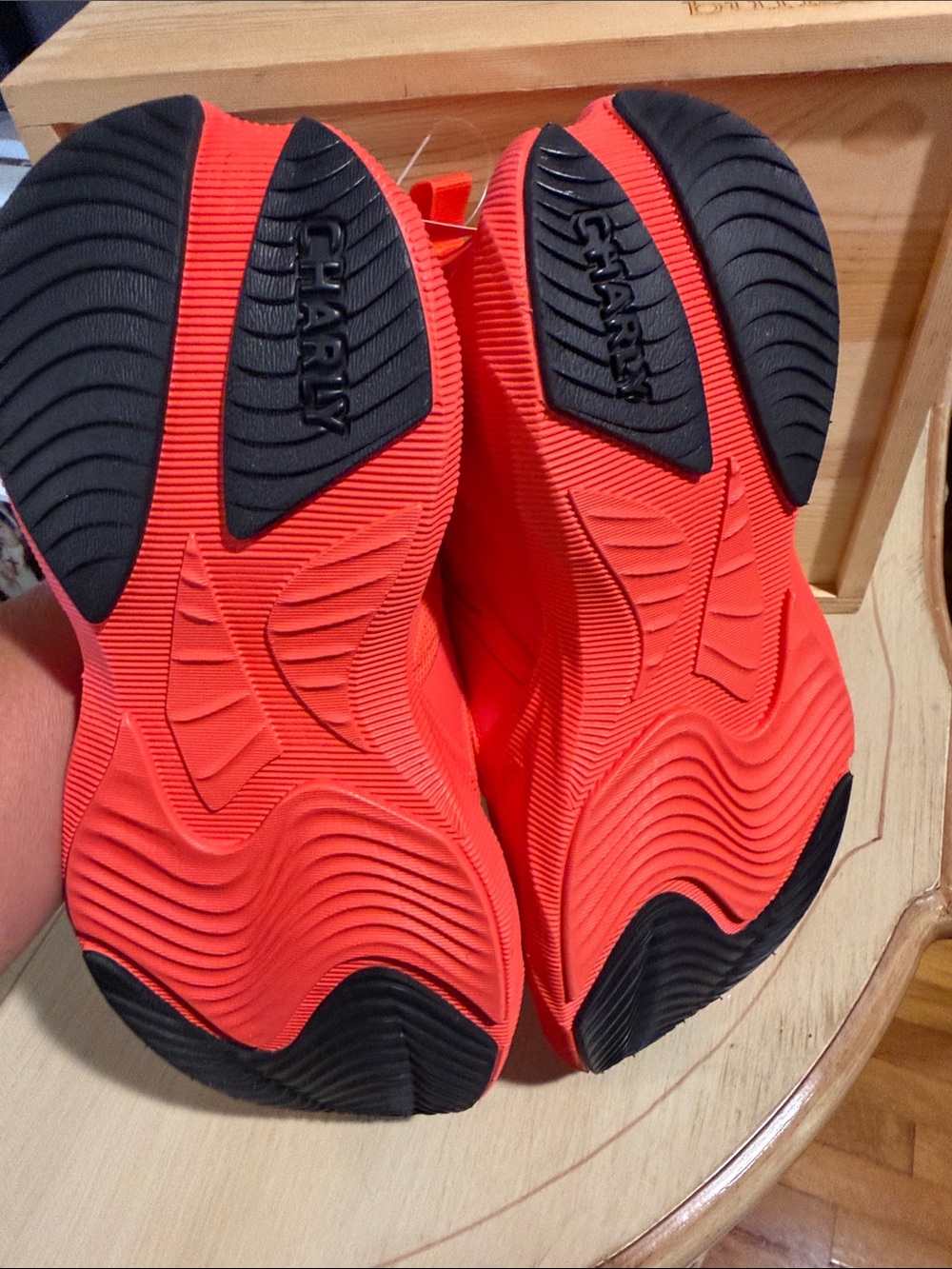Kids Bright Neon Orange Active Sneakers - Picture 5 of 6